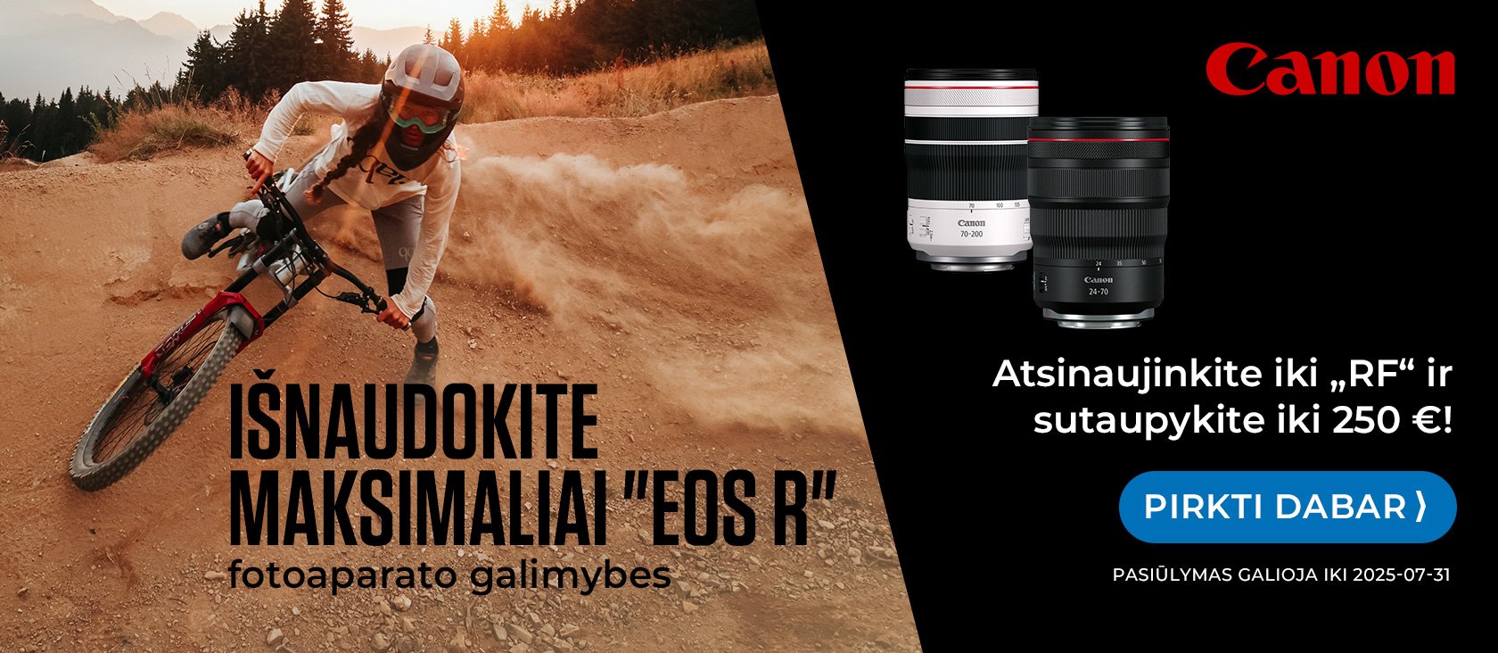 Canon RF objektyvų išpardavimas!