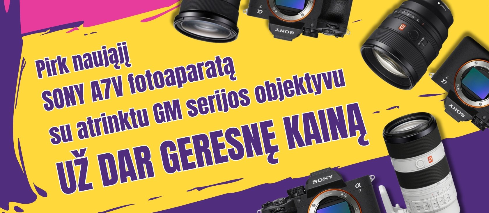 📸 Pirk naująjį Sony A7V fotoaparatą su atrinktu GM serijos objektyvu UŽ DAR GERESNĘ KAINĄ!!! ✨