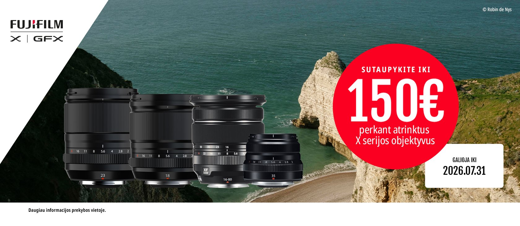 Fujifilm objektyvų vasaros akcija 🏖️📸💰