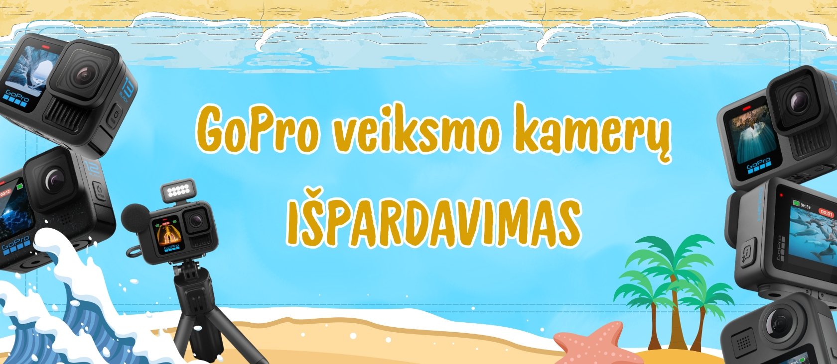 GoPro veiksmo kamerų IŠPARDAVIMAS