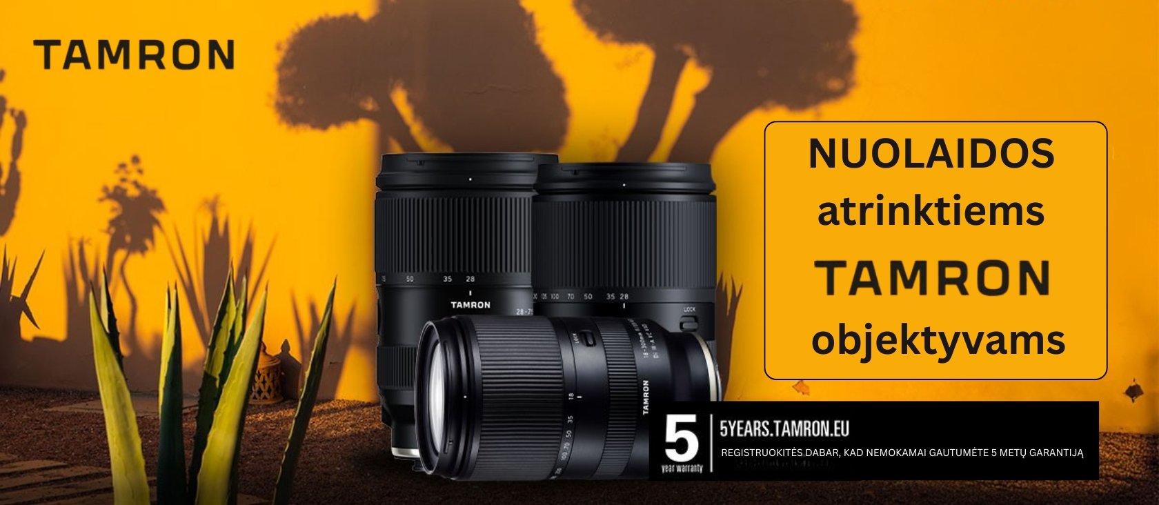 Tamron vasaros akcija: nuolaidos atrinktiems Tamron objektyvams!