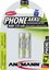 1x2 Ansmann maxE NiMH rech.bat. Micro AAA 550 mAh DECT PHONE
