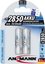 1x2 Ansmann NiMH įkraunami akumuliatoriai 2850 AA 2650 mAh