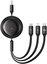 3-in-1 Baseus Free2Draw USB to M+L+C 100W cable, 1.1 m (black)