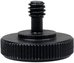 Caruba adapter screw 1/4"M 1/4"F with metal grip black