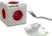 allocacoc PowerCube Extended 3 m incl. 3 m Cable red Type F