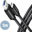 AXAGON BUCM3-AM10AB SPEED cable USB-C <-> USB-A, 1m, USB 3.2 Gen 1, 3A, ALU, braid