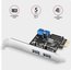 AXAGON PCI-Express card with a pair of internal and a pair of external USB 5Gbps ports | PCEU-232RS
