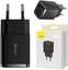 Baseus Compact Quick Charger, 2x USB, 10.5W (black)