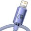 Baseus Crystal Shine Series cable USB cable for fast charging and data transfer USB Type A - Lightning 2.4A 2m purple