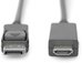 Digitus Adapter Cable Displayport 1.2 with interlock 4K 60Hz UHD Typ DP/HDMI A M/M black 2 m