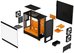 Fractal Design Pop Air RGB Orange Core TG Clear Tint, ATX, mATX, Mini ITX, Power supply included No