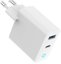 Gembird GaN USB-A USB-C Charger LED 65W PD QC3.0 white
