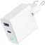 Gembird GaN USB-A USB-C Charger LED 65W PD QC3.0 white