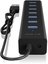 IcyBox ICY BOX IB-HUB1700-U3 7-Port USB HUB+powerada