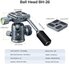 K&F Concept K&F 26mm Metal Tripod Ball Head with Handle 360 Degree Rotating Panoramic with 1/4 inch Quick Release