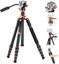 K&F Concept K&F Carbon Fiber Lightweight Camera Tripod with Hydraulic Video Tripod Head O255C4+FH-03