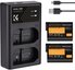 K&F Concept K&F EN-EL15 2000mAh Digital Camera Dual Battery with Dual Channel Charger, for Nikon Camera Charger