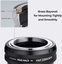 K&F Concept KF,M10126,HIGH PRECISION LENS ADAPTER,Anti reflection，M42-M4/3 IV PRO