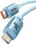 Kabel USB-C do iP Baseus Crystal Shine, 20W, 2m (niebieski)