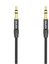 Kanex Stereo Aux 3.5mm Braided Audio Cable 6 ft/2 m - Black