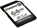 Kingston Memory card SD 64GB Industrial C10 UHS-I U3 V30 A1 pSLC