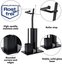 Toilet set with roll holder Black