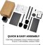 Toilet set with roll holder Black