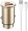LDNIO C506Q USB, USB-C Car charger + MicroUSB Cable