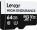 LEXAR HIGH-ENDURANCE MICROSDHC/MICROSDXC UHS-I R100/W45 64GB
