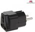 Maclean Adapter socket UK on EU plug universal Maclean MCE155 black