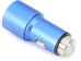 Omega car charger 2xUSB 2100mA Metal, blue (43343)