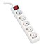 Omega extension cord OL5G15W 1.5m, white