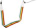 POLAROID CAMERA STRAP FLAT RAINBOW WHITE