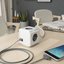 Allocacoc PowerCube Extended USB Grey 3m cable