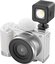 SmallRig 4734 Cold Shoe Adapter with Furry Windscreen for Sony ZV series cameras (white)