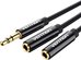 Stereo Splitter 3.5mm Male to 2x 3.5mm Female 0.3m Vention BBSBY Black