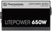 Thermaltake Litepower II Black 650W (Active PFC, 2xPEG, 120mm, Single Rail)