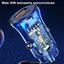 USAMS Car charger 30W 1xUSB+ 1xUSB-C Fast charge blu