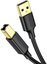 USB 2.0 A-B kabel k tisk&aacute;rně UGREEN US135, pozlacen&yacute;, 1,5 m (čern&yacute;)