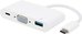 Vivanco adapter USB-C - VGA 3in1, white (34294)