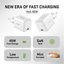YENKEE USB C 45W 3A Power delivery 3.0 QC3.0 network charger, White