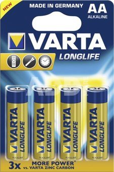 100x4 Varta Longlife Extra Mignon AA LR 6 PU master box