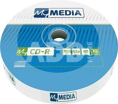 1x10 MyMedia CD-R 80 / 700MB 52x Speed Wrap