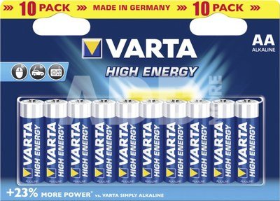 1x10 Varta High Energy Mignon AA LR 6