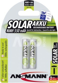 1x2 Ansmann maxE NiMH rech.bat. Micro AAA 550 mAh SOLAR