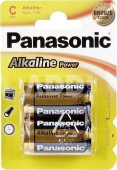 1x2 Panasonic Alkaline Power Baby C LR 14