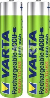 1x2 Varta Rechargeable Accu AAA Ready2Use NiMH 1000 mAh Micro