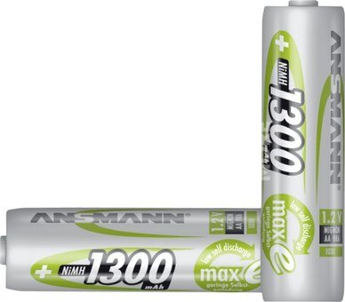 1x4 Ansmann maxE NiMH rech. bat, Mignon AA 1300 mAh