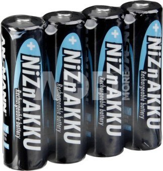 1x4 Ansmann NiZn įkraunami akumuliatoriai Mignon AA 1500 mAh